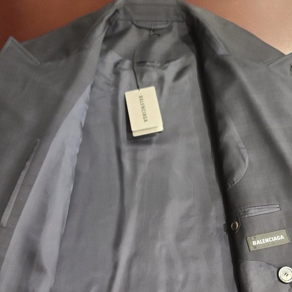 BALENCIAGA CHECK HIGH COLLAR JACKET (UNISEX) - Picture 5 of 14